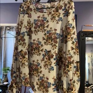 Large pleione blouse floral
